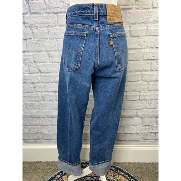 Vintage 1994 Levi’s Orange Tab 505s Regular Fit Straight Leg Medium Wash Jeans - Picture 4 of 15